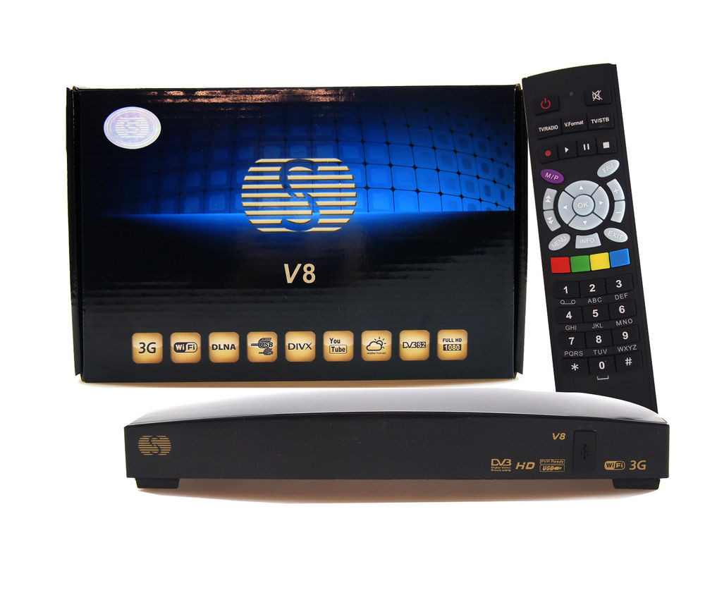 Receptor SkyBox V8 2 USB Wifi WEB TV Cccamd Newcamd YouPorn HDMI 3G