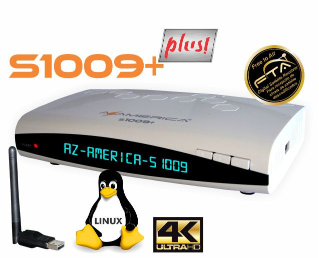 AzAmérica S1009 Plus - 4K Full HD 1080p IPTV - Receptor FTA