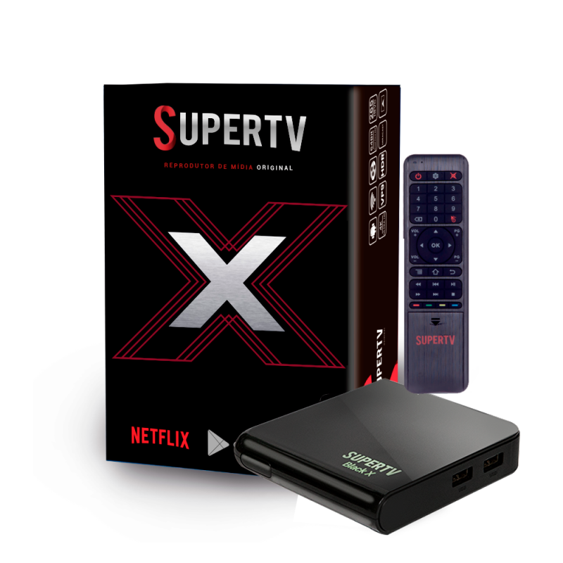 SUPERTV BLACK X - 4K Wifi IPTV - Receptor Sem Antena